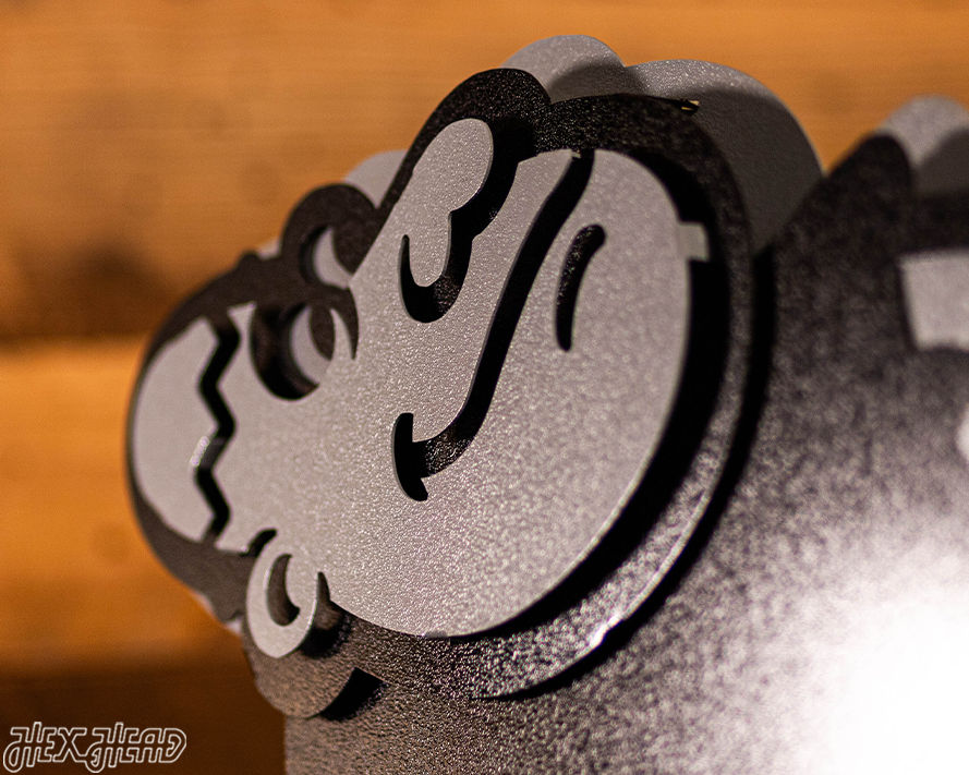 MONOCHROME - San Diego Padres "Swinging Friar" 3D Vintage Metal Wall Art