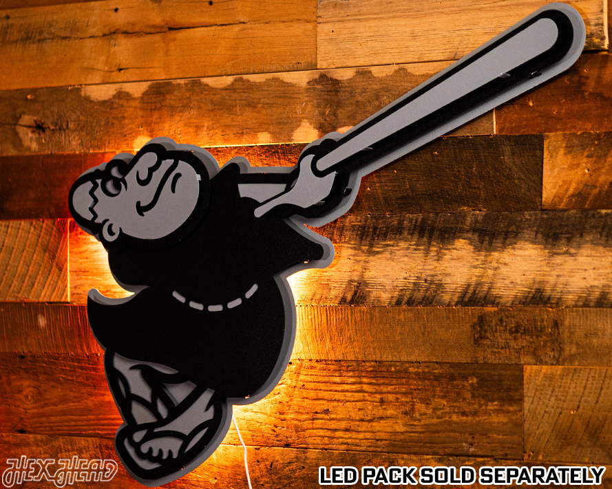 MONOCHROME - San Diego Padres "Swinging Friar" 3D Vintage Metal Wall Art