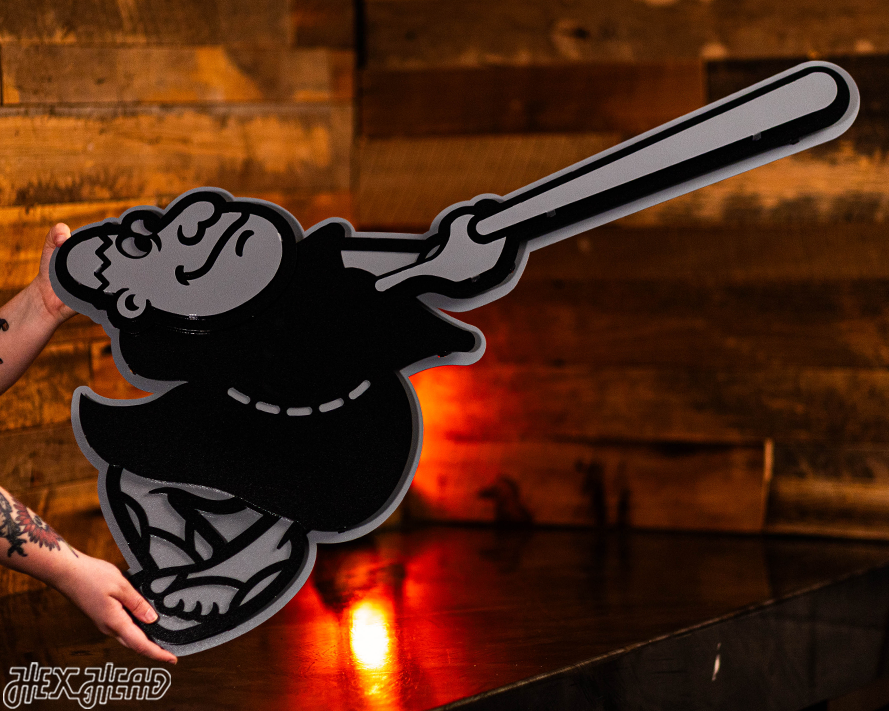 MONOCHROME - San Diego Padres "Swinging Friar" 3D Vintage Metal Wall Art
