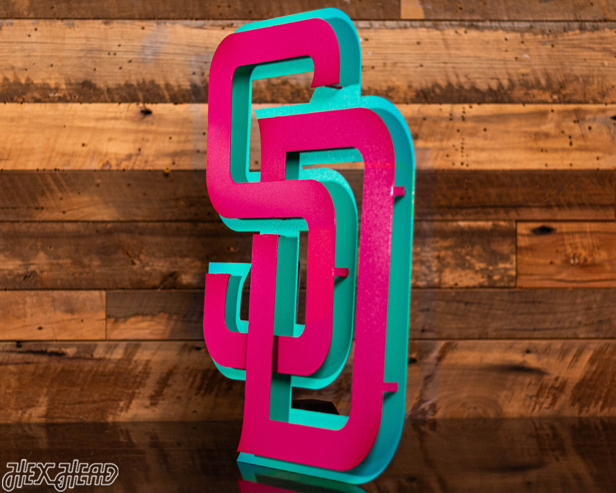 San Diego Padres City Connect "SD" 3D Vintage Metal Wall Art