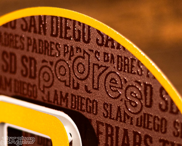 San Diego Padres "SD" CRAFT SERIES 3D Embossed Metal Wall Art
