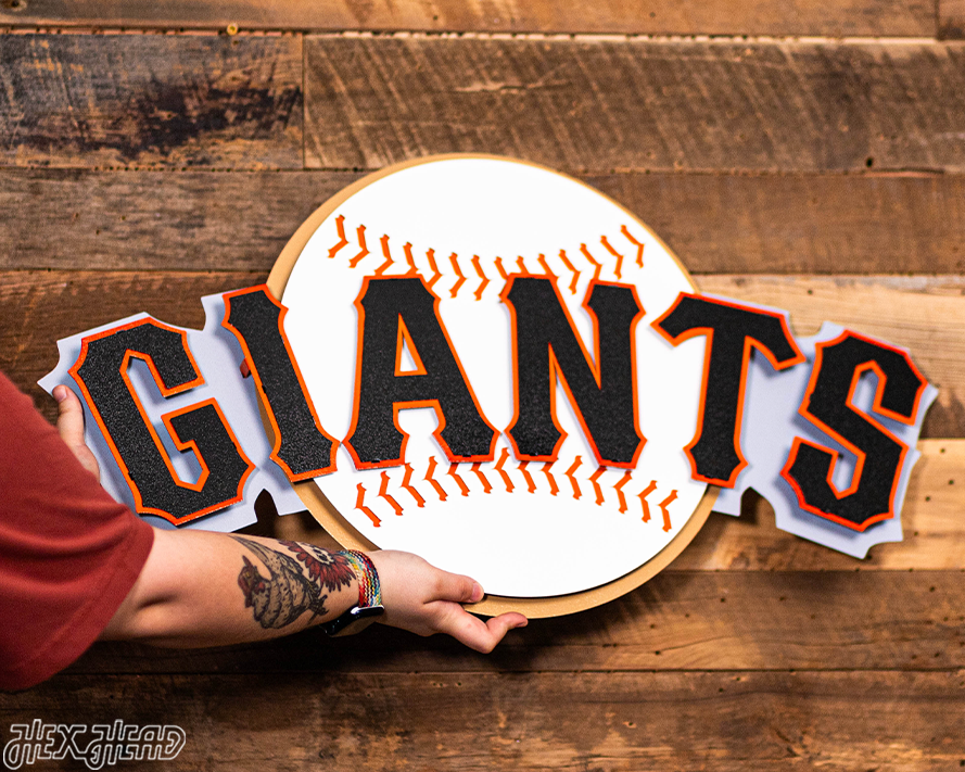 San Francisco Giants Club Logo 3D Vintage Metal Wall Art