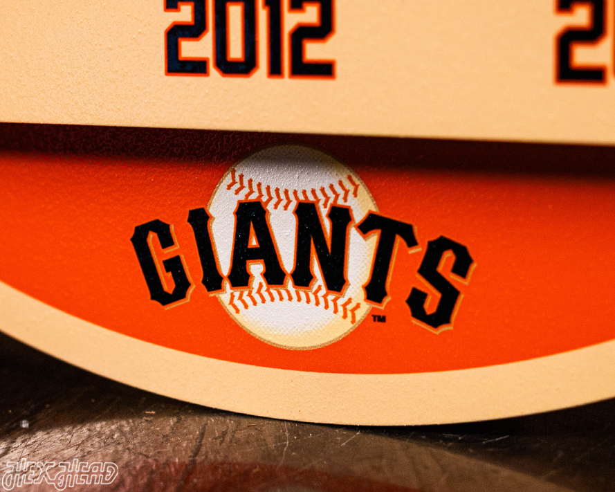 San Francisco Giants DYNASTY - World Series  Wins w/ Replaceable Icon Plate 3D Vintage Metal Wall Art