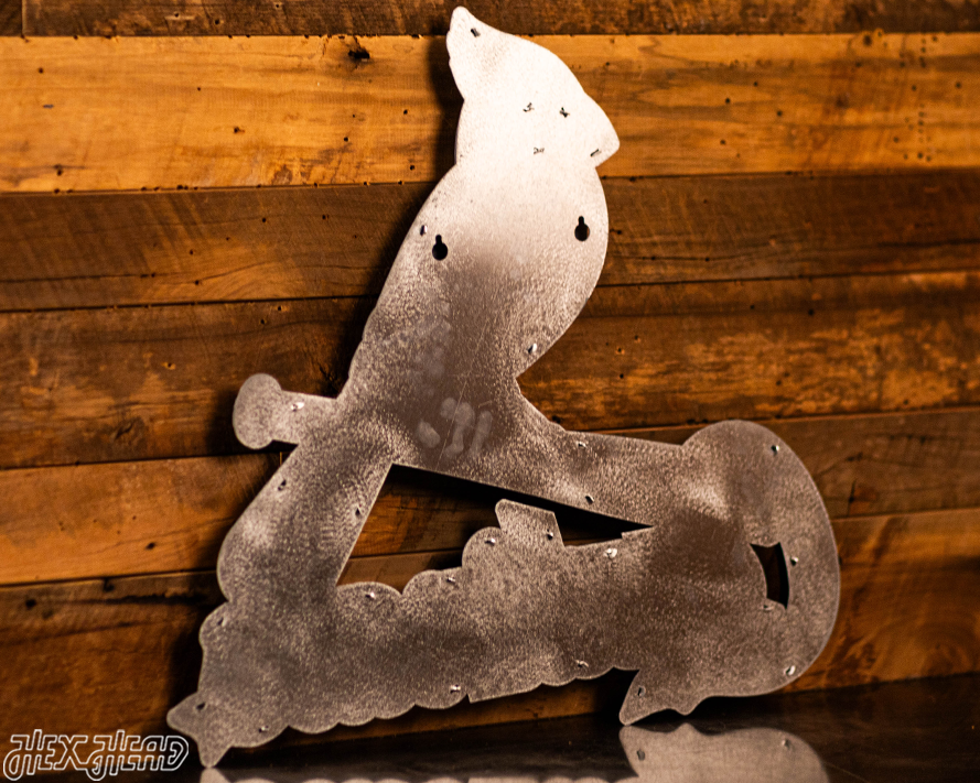 MONOCHROME -  St. Louis Cardinals "BIRD on a BAT" Logo 3D Metal Wall Art
