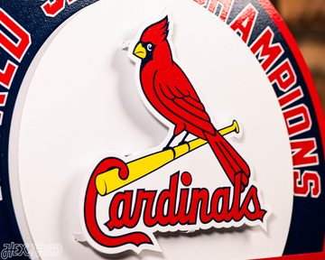 St. Louis Cardinals DYNASTY - World Series  Wins w/ Replaceable Icon Plate 3D Vintage Metal Wall Art