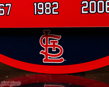 St. Louis Cardinals DYNASTY - World Series  Wins w/ Replaceable Icon Plate 3D Vintage Metal Wall Art