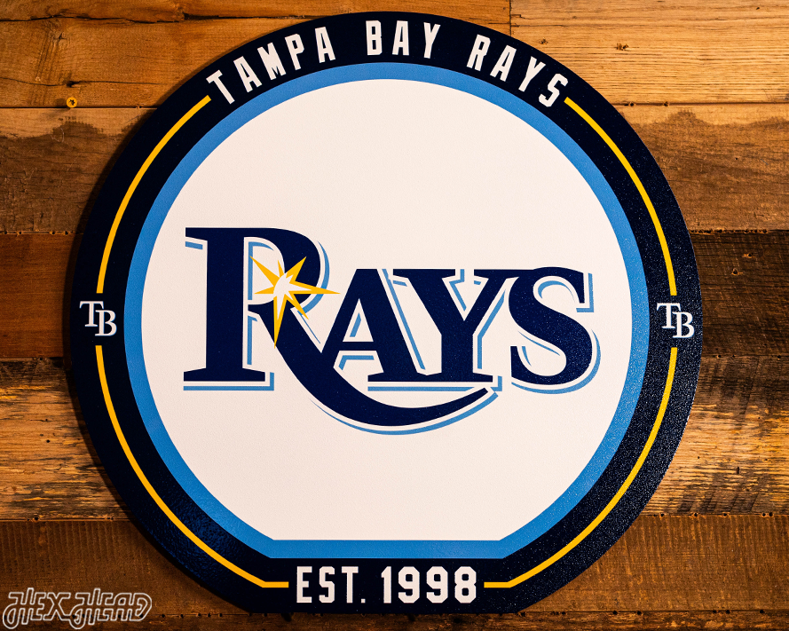VARSITY Collection- SINGLE Layer Tampa Bay Rays Metal Wall Art
