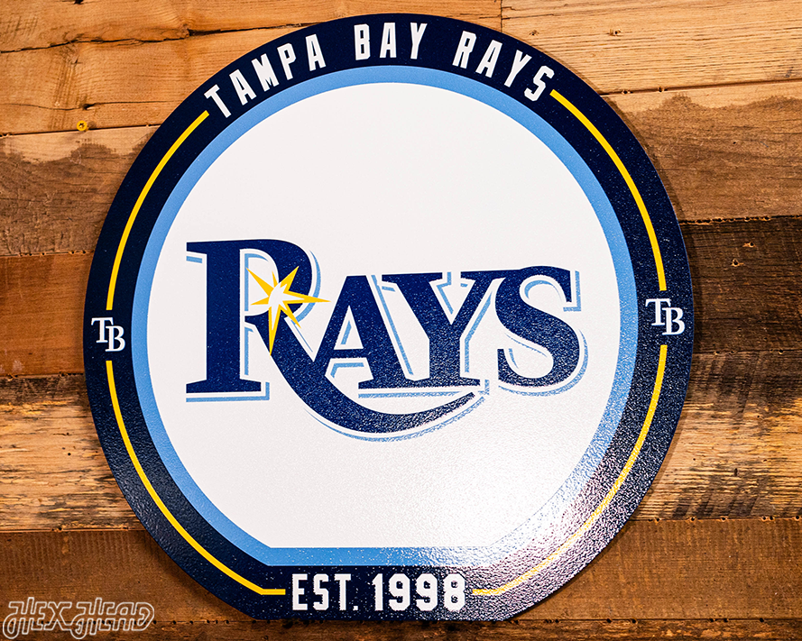 VARSITY Collection- SINGLE Layer Tampa Bay Rays Metal Wall Art