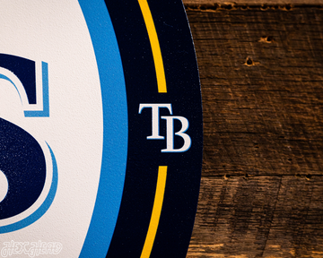 VARSITY Collection- SINGLE Layer Tampa Bay Rays Metal Wall Art