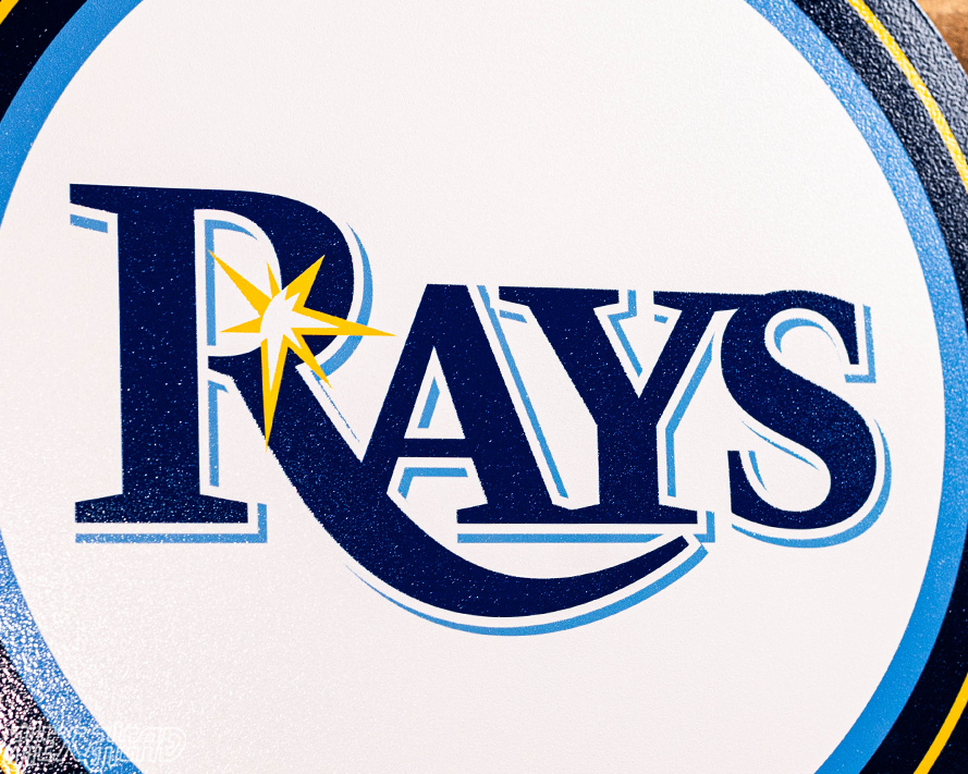 VARSITY Collection- SINGLE Layer Tampa Bay Rays Metal Wall Art