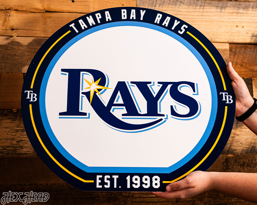 VARSITY Collection- SINGLE Layer Tampa Bay Rays Metal Wall Art