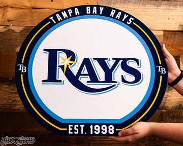 VARSITY Collection- SINGLE Layer Tampa Bay Rays Metal Wall Art