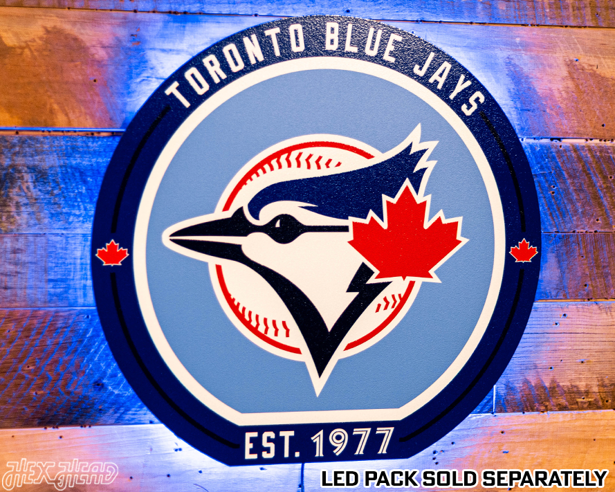 VARSITY Collection- SINGLE Layer Toronto Blue Jays Metal Wall Art