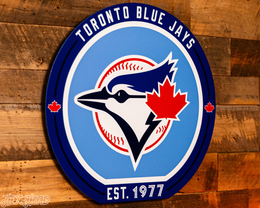 VARSITY Collection- SINGLE Layer Toronto Blue Jays Metal Wall Art