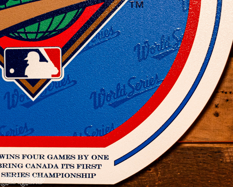 VARSITY Collection- SINGLE Layer Toronto Blue Jays 1992 World Series Wall Art