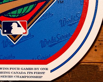 VARSITY Collection- SINGLE Layer Toronto Blue Jays 1992 World Series Wall Art