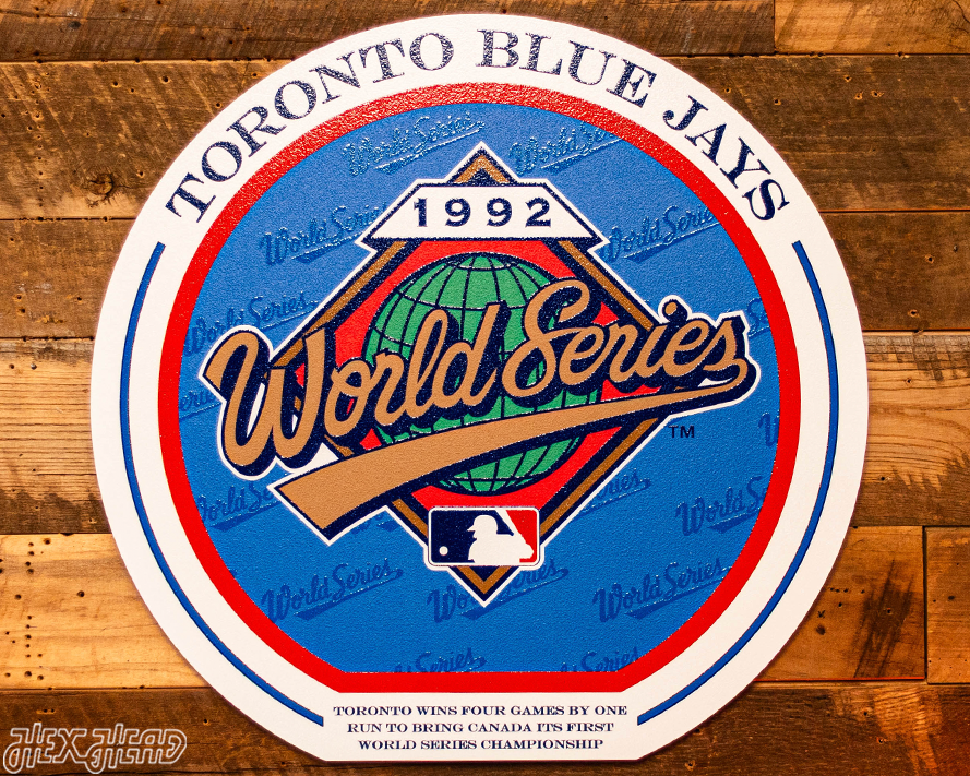 VARSITY Collection- SINGLE Layer Toronto Blue Jays 1992 World Series Wall Art