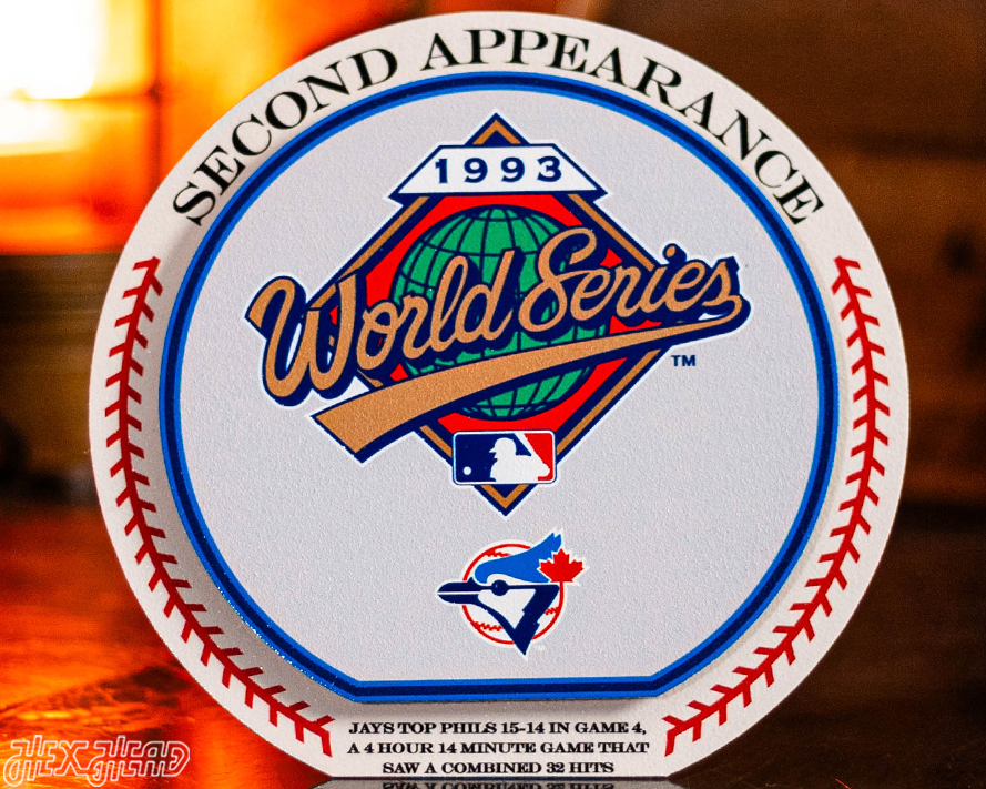 Toronto Blue Jays 1993 World Series "Double Play" On the Shelf or on the Wall Art