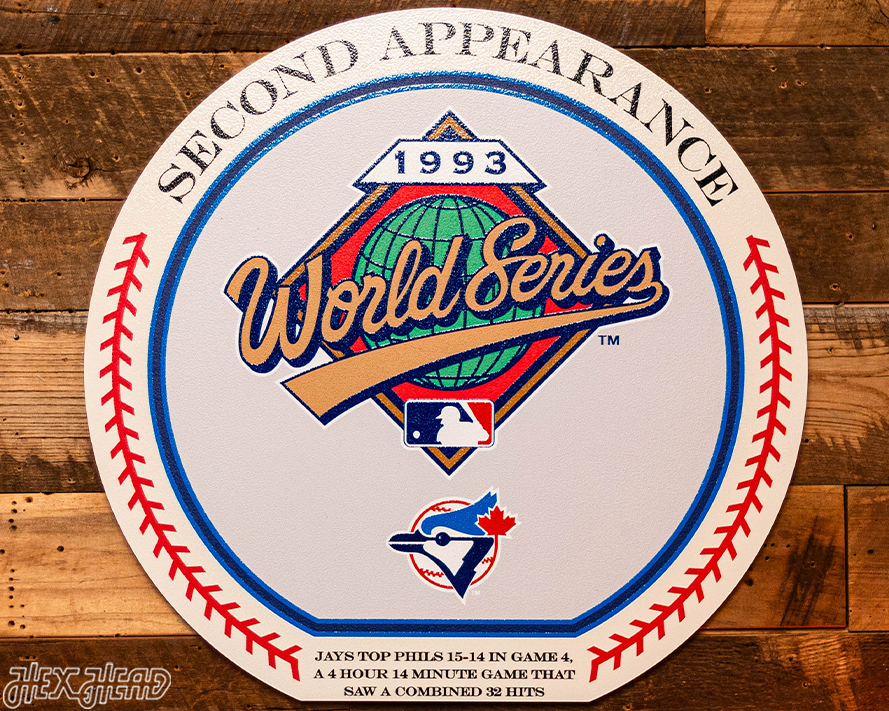 VARSITY Collection- SINGLE Layer Toronto Blue Jays 1993 World Series Wall Art