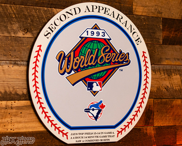 VARSITY Collection- SINGLE Layer Toronto Blue Jays 1993 World Series Wall Art