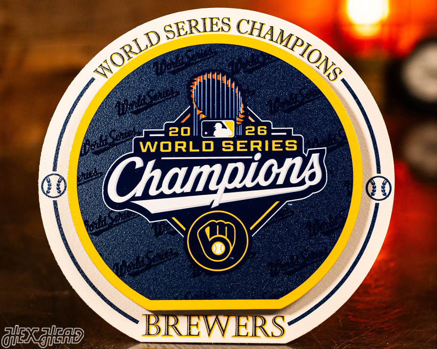 Milwaukee Brewers 2026 World Series "Double Play" On the Shelf or on the Wall Art