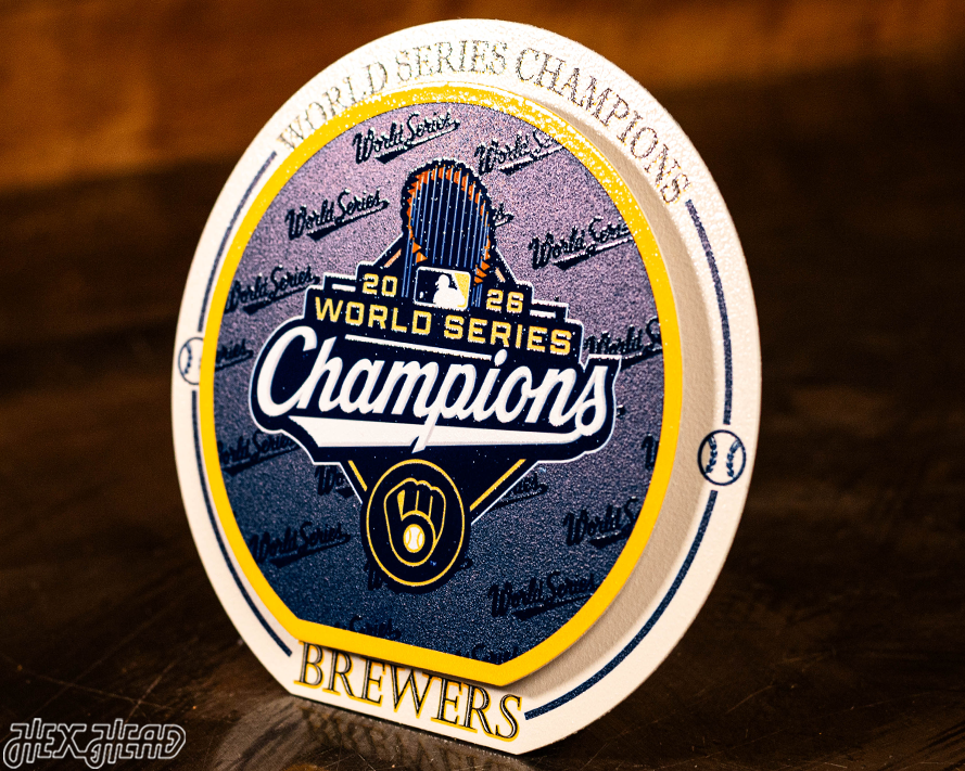 Milwaukee Brewers 2026 World Series "Double Play" On the Shelf or on the Wall Art