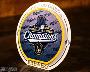 Milwaukee Brewers 2026 World Series "Double Play" On the Shelf or on the Wall Art