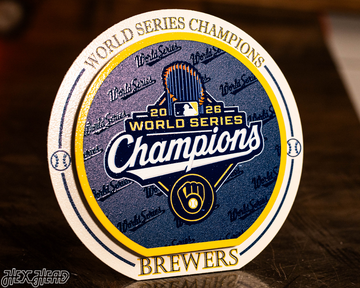 Milwaukee Brewers 2026 World Series "Double Play" On the Shelf or on the Wall Art