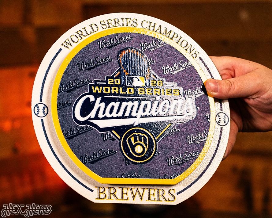 Milwaukee Brewers 2026 World Series "Double Play" On the Shelf or on the Wall Art