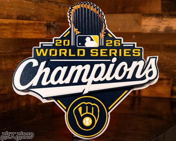 Milwaukee Brewers 2026 World Series Champions 3D Vintage Metal Wall Art