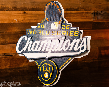 Milwaukee Brewers 2026 World Series Champions 3D Vintage Metal Wall Art