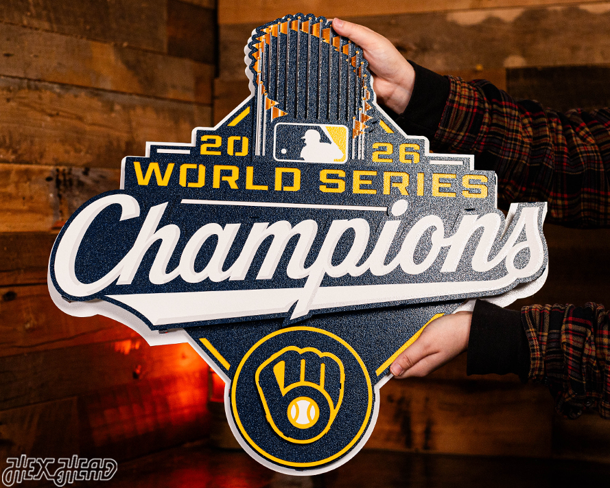 Milwaukee Brewers 2026 World Series Champions 3D Vintage Metal Wall Art