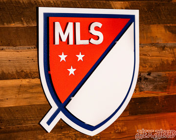 CLOSE OUT - Major League Soccer Shield 3D Vintage Metal Wall Art