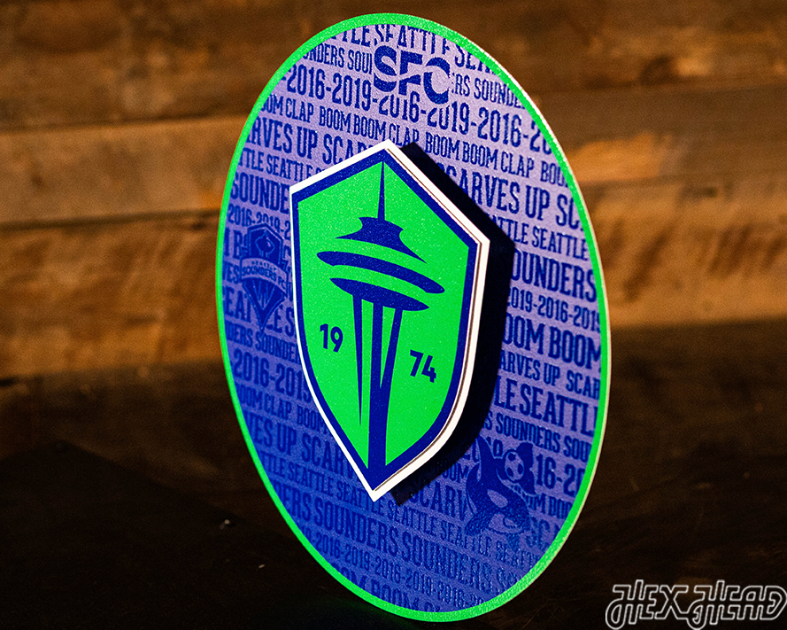 Seattle Sounders FC CRAFT SERIES 3D Embossed Metal Wall Art