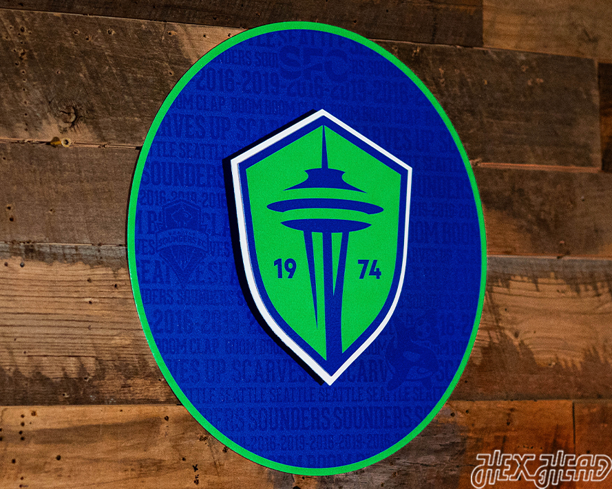 Seattle Sounders FC CRAFT SERIES 3D Embossed Metal Wall Art