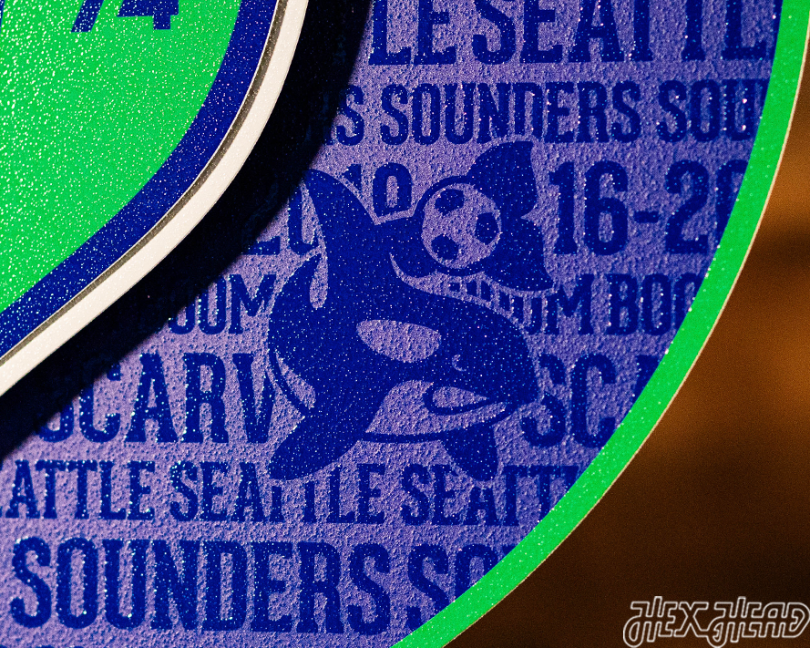 Seattle Sounders FC CRAFT SERIES 3D Embossed Metal Wall Art