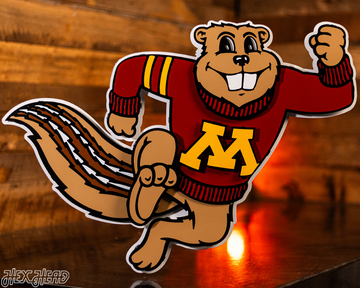 Minnesota Gophers "Goldy" Mascot, 3D Vintage Metal Wall Art