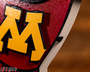 Minnesota Gophers "Goldy" Mascot, 3D Vintage Metal Wall Art