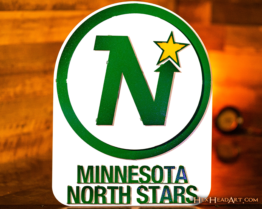 Minnesota North Stars 3D Vintage Metal Wall Art