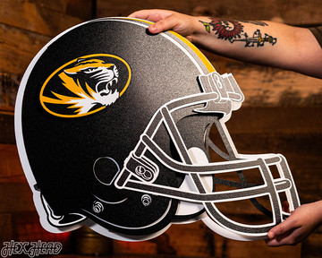Missouri Tigers BLITZ COLLECTION - 8 LAYER Helmet 3D Metal Wall Art