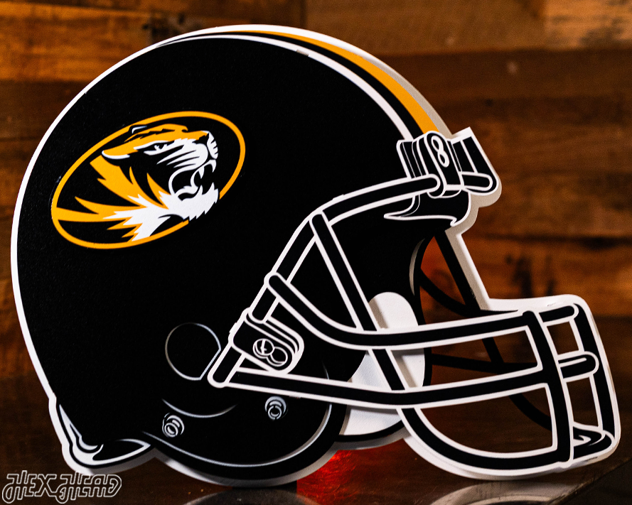 Missouri Tigers BLITZ COLLECTION - 8 LAYER Helmet 3D Metal Wall Art