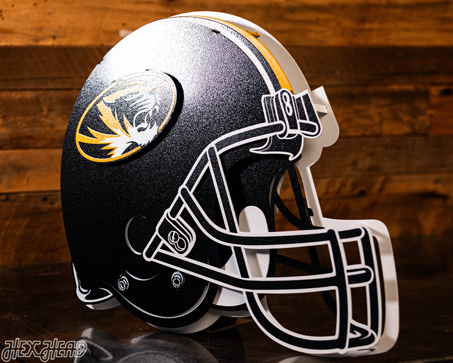 Missouri Tigers BLITZ COLLECTION - 8 LAYER Helmet 3D Metal Wall Art