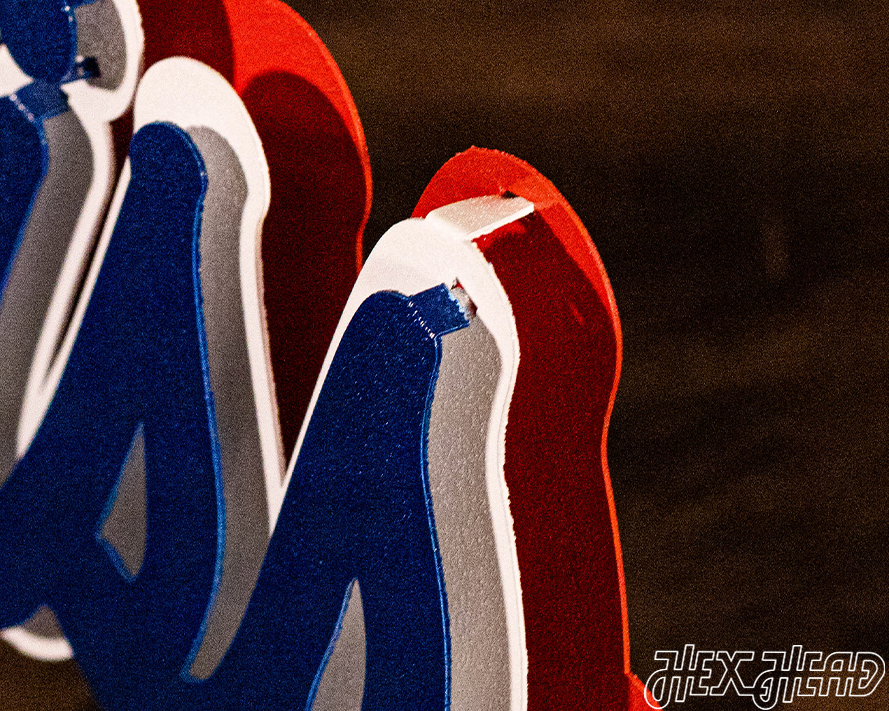 Mississippi Ole Miss Script 3D Vintage Metal Wall Art