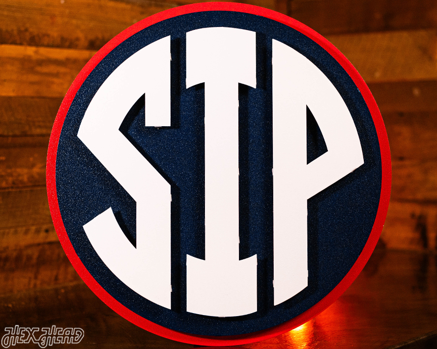 Mississippi Ole Miss "SIP" 3D Metal Wall Art