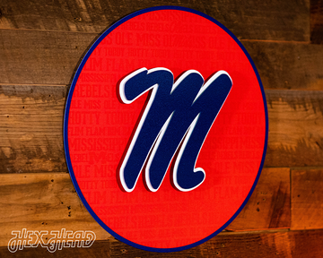 Ole Miss Mississippi CRAFT SERIES 3D Embossed Metal Wall Art
