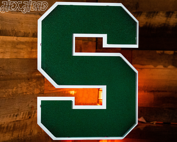 Michigan State "S" 3D Vintage Metal Wall Art