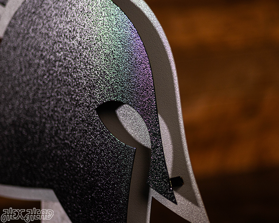MONOCHROME - Michigan State "Spartan Helmet" 3D Vintage Metal Wall Art