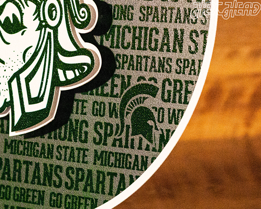 Michigan State Spartans CRAFT SERIES 3D Embossed Metal Wall Art