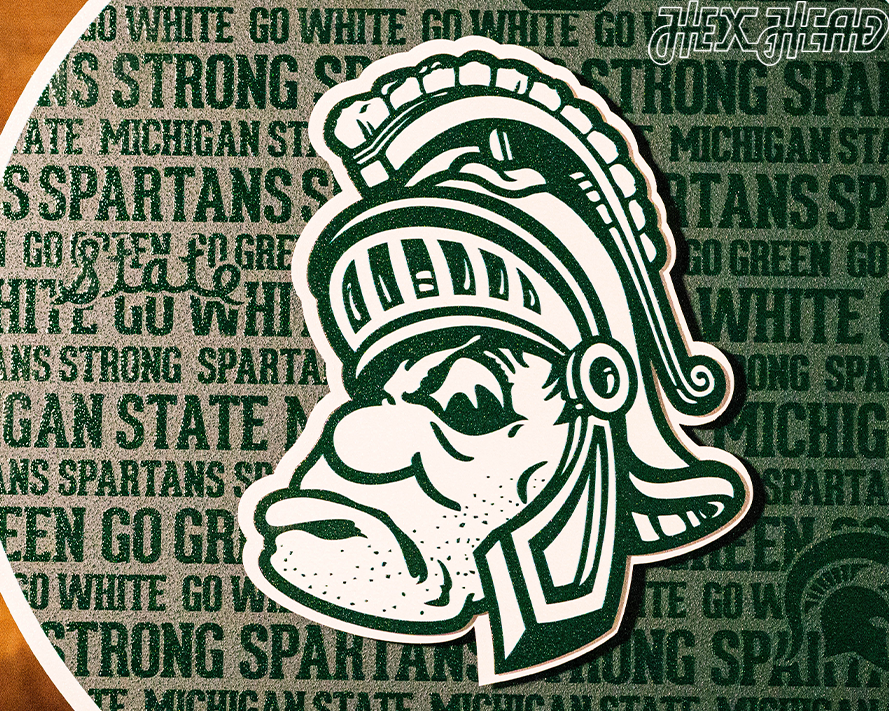 Michigan State Spartans CRAFT SERIES 3D Embossed Metal Wall Art