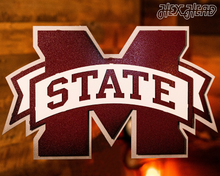 Load image into Gallery viewer, Mississippi State &quot;M State&quot; 3D Metal Wall Art
